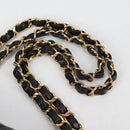 CHANEL Matelasse 23 Chain Shoulder Bag Lamb Skin Black Gold CC Auth 138087SM-15
