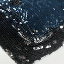 CHANEL Shoulder Bag Sequin Blue Silver CC Auth 138088M-17