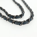 CHANEL Shoulder Bag Sequin Blue Silver CC Auth 138088M-8