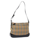 Burberrys Nova Check Shoulder Bag Canvas Beige Gold Auth 138108-1