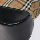 Burberrys Nova Check Shoulder Bag Canvas Beige Gold Auth 138108-14