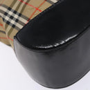 Burberrys Nova Check Shoulder Bag Canvas Beige Gold Auth 138108-9