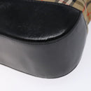 Burberrys Nova Check Shoulder Bag Canvas Beige Gold Auth 138108-15