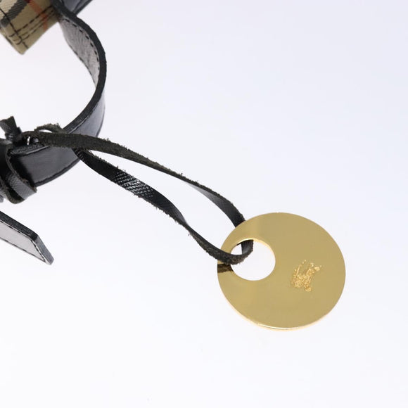 Burberrys Nova Check Shoulder Bag Canvas Beige Gold Auth 138108