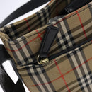 Burberrys Nova Check Shoulder Bag Canvas Beige Gold Auth 138108-17