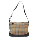 Burberrys Nova Check Shoulder Bag Canvas Beige Gold Auth 138108-13