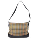 Burberrys Nova Check Shoulder Bag Canvas Beige Gold Auth 138108-2