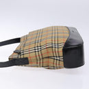 Burberrys Nova Check Shoulder Bag Canvas Beige Gold Auth 138108-4