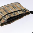Burberrys Nova Check Shoulder Bag Canvas Beige Gold Auth 138108-6