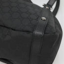 GUCCI GG Canvas Abbey Tote Bag Nylon Outlet Brown Silver 293578 Auth 138110-9