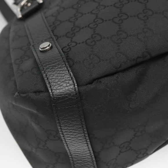 GUCCI GG Canvas Abbey Tote Bag Nylon Outlet Brown Silver 293578 Auth 138110