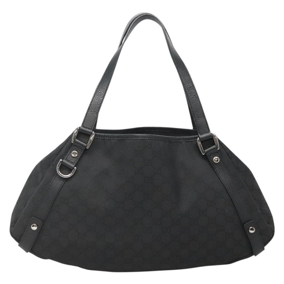 GUCCI GG Canvas Abbey Tote Bag Nylon Outlet Brown Silver 293578 Auth 138110