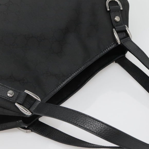 GUCCI GG Canvas Abbey Tote Bag Nylon Outlet Brown Silver 293578 Auth 138110