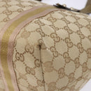 GUCCI GG Canvas Sherry Line Tote Bag Beige Gold 137396 Auth 138114-10