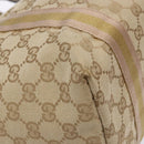GUCCI GG Canvas Sherry Line Tote Bag Beige Gold 137396 Auth 138114-11