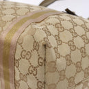 GUCCI GG Canvas Sherry Line Tote Bag Beige Gold 137396 Auth 138114-12