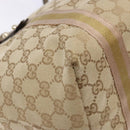 GUCCI GG Canvas Sherry Line Tote Bag Beige Gold 137396 Auth 138114-13