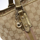 GUCCI GG Canvas Sherry Line Tote Bag Beige Gold 137396 Auth 138114-14