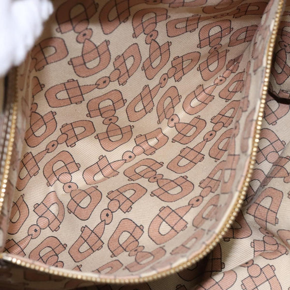 GUCCI GG Canvas Sherry Line Tote Bag Beige Gold 137396 Auth 138114