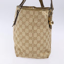 GUCCI GG Canvas Sherry Line Tote Bag Beige Gold 137396 Auth 138114-5