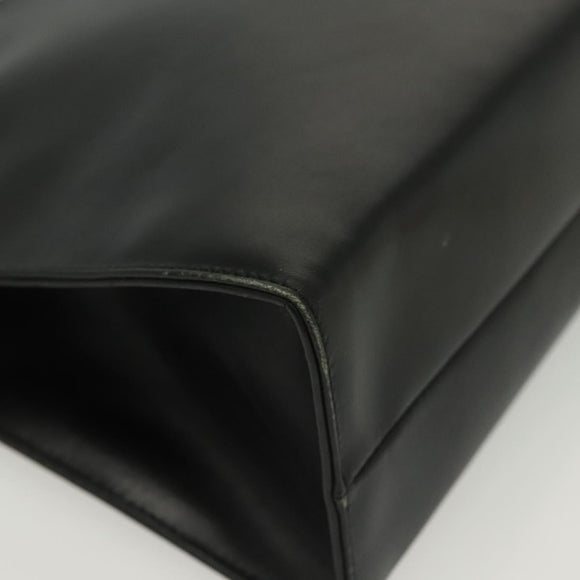 GUCCI Tote Bag Leather Gold Black 000 2058 0569 0 Auth 138115