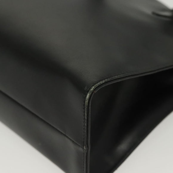 GUCCI Tote Bag Leather Gold Black 000 2058 0569 0 Auth 138115