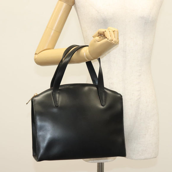 GUCCI Tote Bag Leather Gold Black 000 2058 0569 0 Auth 138115