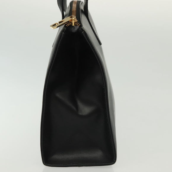 GUCCI Tote Bag Leather Gold Black 000 2058 0569 0 Auth 138115