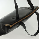 GUCCI Tote Bag Leather Gold Black 000 2058 0569 0 Auth 138115-6