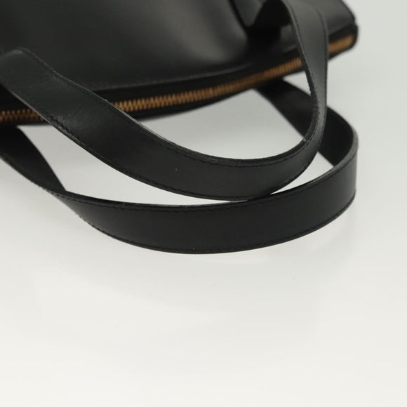 GUCCI Tote Bag Leather Gold Black 000 2058 0569 0 Auth 138115