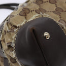 GUCCI GG Crystal Hand Bag Coated Canvas Beige Gold 223964 Auth 138117-11