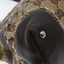 GUCCI GG Crystal Hand Bag Coated Canvas Beige Gold 223964 Auth 138117-13