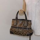 GUCCI GG Crystal Hand Bag Coated Canvas Beige Gold 223964 Auth 138117-23