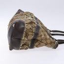 GUCCI GG Crystal Hand Bag Coated Canvas Beige Gold 223964 Auth 138117-4