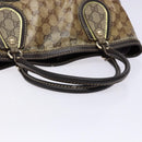 GUCCI GG Crystal Hand Bag Coated Canvas Beige Gold 223964 Auth 138117-7