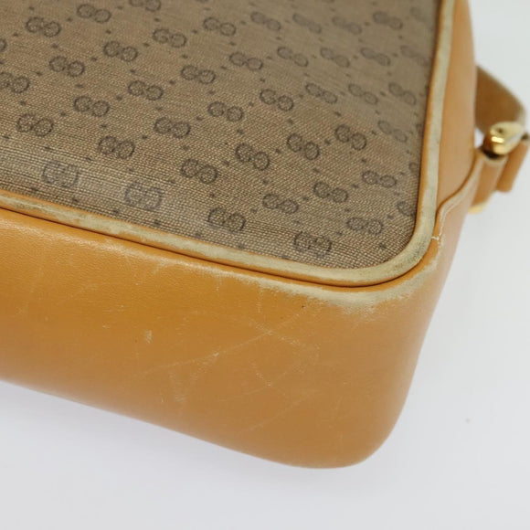 GUCCI Micro GG Supreme Web Sherry Line Bag Beige Gold 001 098 4073 Auth 138118