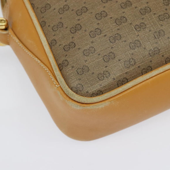 GUCCI Micro GG Supreme Web Sherry Line Bag Beige Gold 001 098 4073 Auth 138118