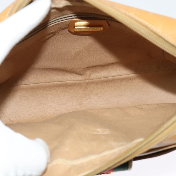 GUCCI Micro GG Supreme Web Sherry Line Bag Beige Gold 001 098 4073 Auth 138118