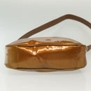 GUCCI Bamboo Hand Bag Patent Leather 2way Gold 001 1705 1638 Auth 138119-3
