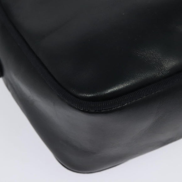 Salvatore Ferragamo Vala Shoulder Bag Leather Navy Gold Auth 138120