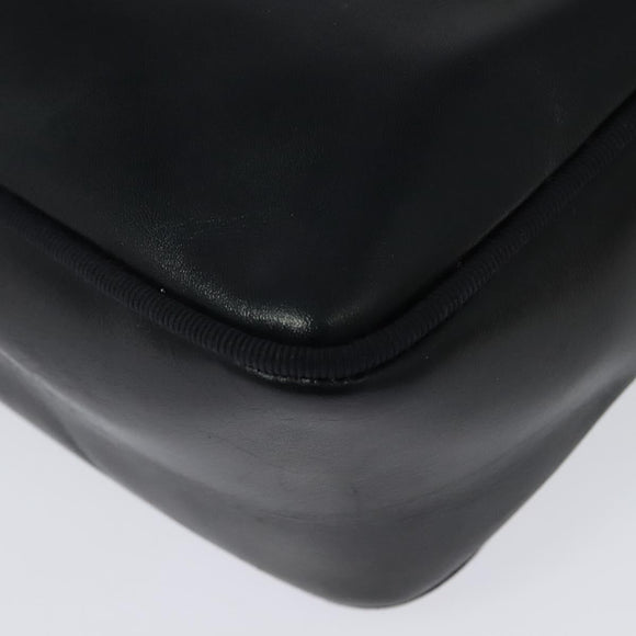 Salvatore Ferragamo Vala Shoulder Bag Leather Navy Gold Auth 138120