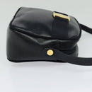 Salvatore Ferragamo Vala Shoulder Bag Leather Navy Gold Auth 138120-5