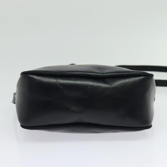 Salvatore Ferragamo Vala Shoulder Bag Leather Navy Gold Auth 138120