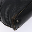 GUCCI Tote Bag Leather Black Silver 113015 Auth 138122-14