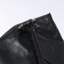 GUCCI Tote Bag Leather Black Silver 113015 Auth 138122-10