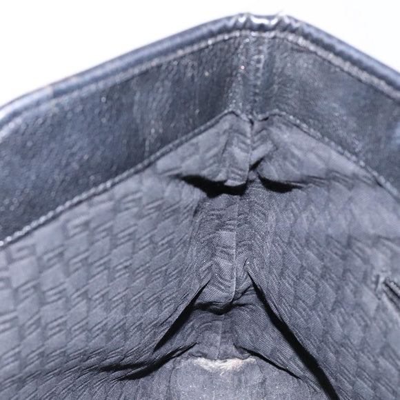 GUCCI Tote Bag Leather Black Silver 113015 Auth 138122