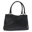 GUCCI Tote Bag Leather Black Silver 113015 Auth 138122-1