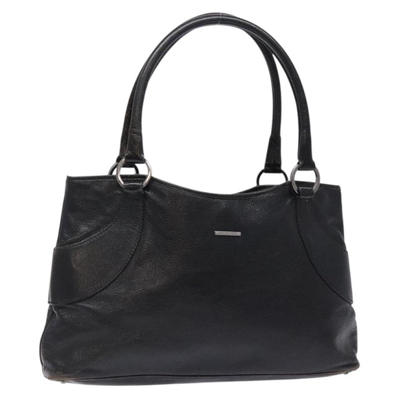 GUCCI Tote Bag Leather Black Silver 113015 Auth 138122