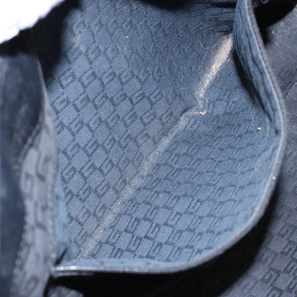 GUCCI Tote Bag Leather Black Silver 113015 Auth 138122