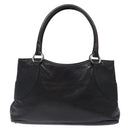 GUCCI Tote Bag Leather Black Silver 113015 Auth 138122-2